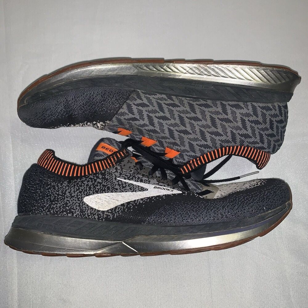Size 10.5 - Brooks Bedlam Black - 1102831D005 Black/Gray/Orange Running Shoes